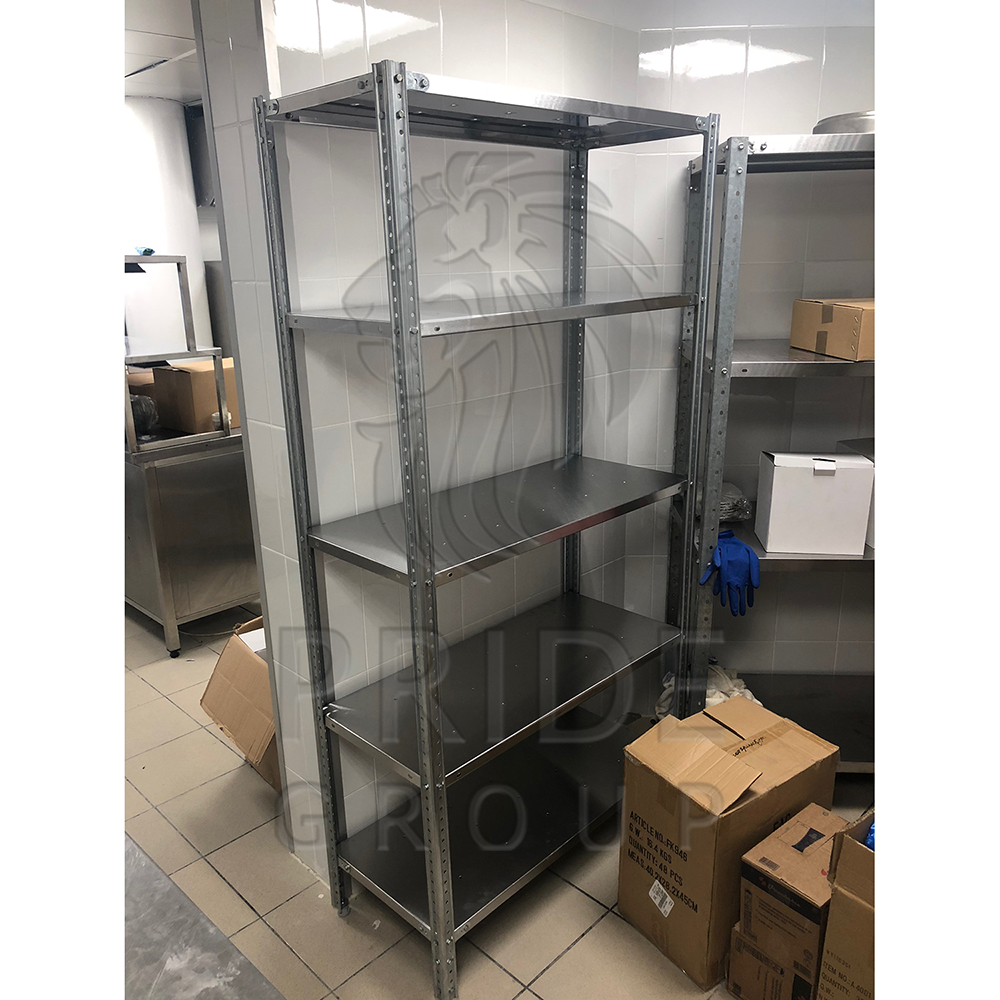 картинка Стеллаж кухонный СКц 4 полки 1000x600x2000 стойки оцинкованные